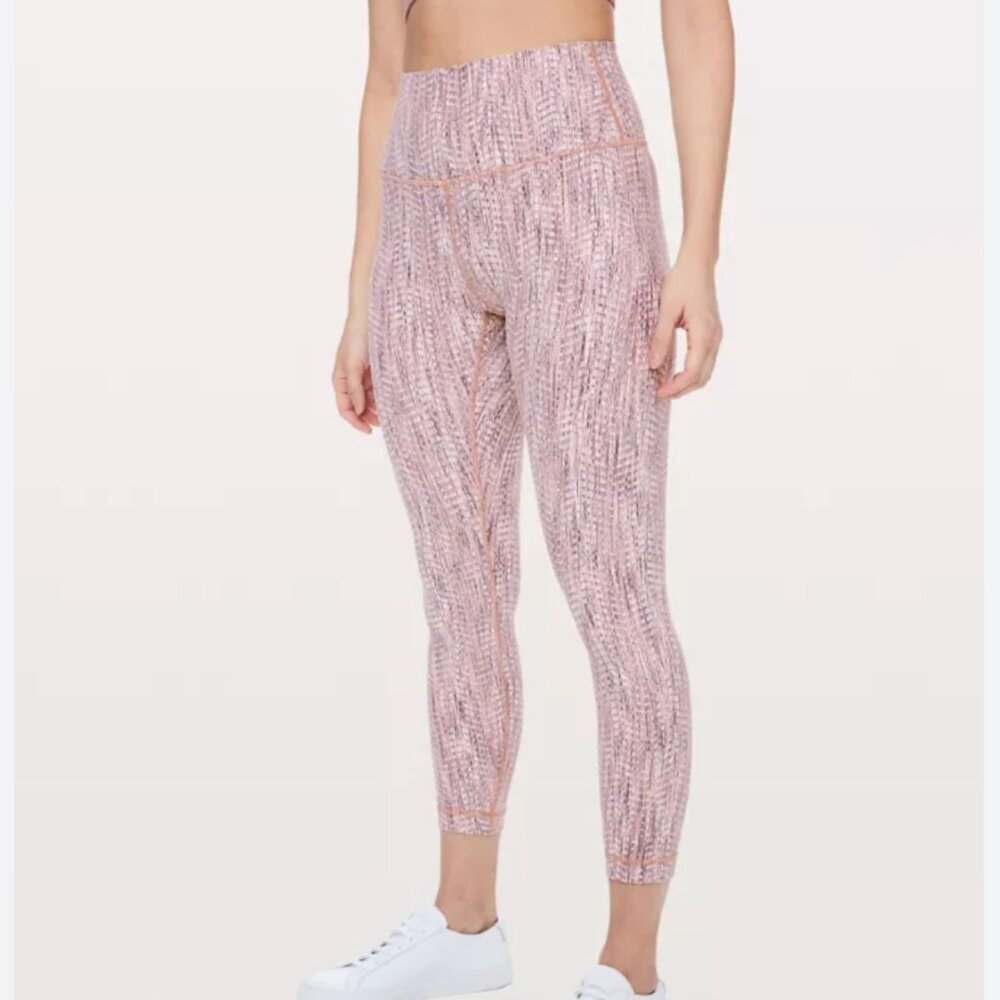 lululemon athletica Pink Multicolor Textured Leggings
